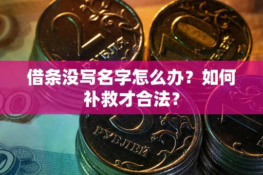 武汉借条没写名字怎么办？如何补救才合法？