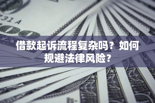 武汉借款起诉流程复杂吗？如何规避法律风险？