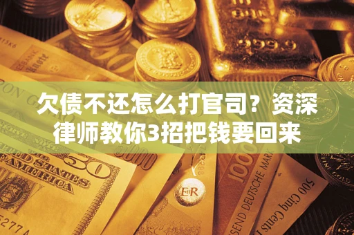武汉欠债不还怎么打官司？资深律师教你3招把钱要回来