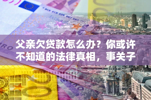 武汉父亲欠贷款怎么办？你或许不知道的法律真相，事关子女未来