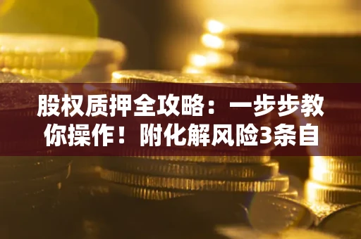 武汉股权质押全攻略：一步步教你操作！附化解风险3条自救法则