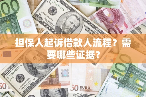 武汉担保人起诉借款人流程？需要哪些证据？