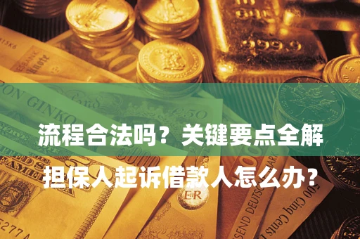 武汉

担保人起诉借款人怎么办？流程合法吗？关键要点全解析