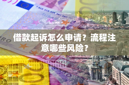 武汉借款起诉怎么申请？流程注意哪些风险？