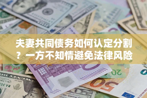 武汉夫妻共同债务如何认定分割？一方不知情避免法律风险必看！